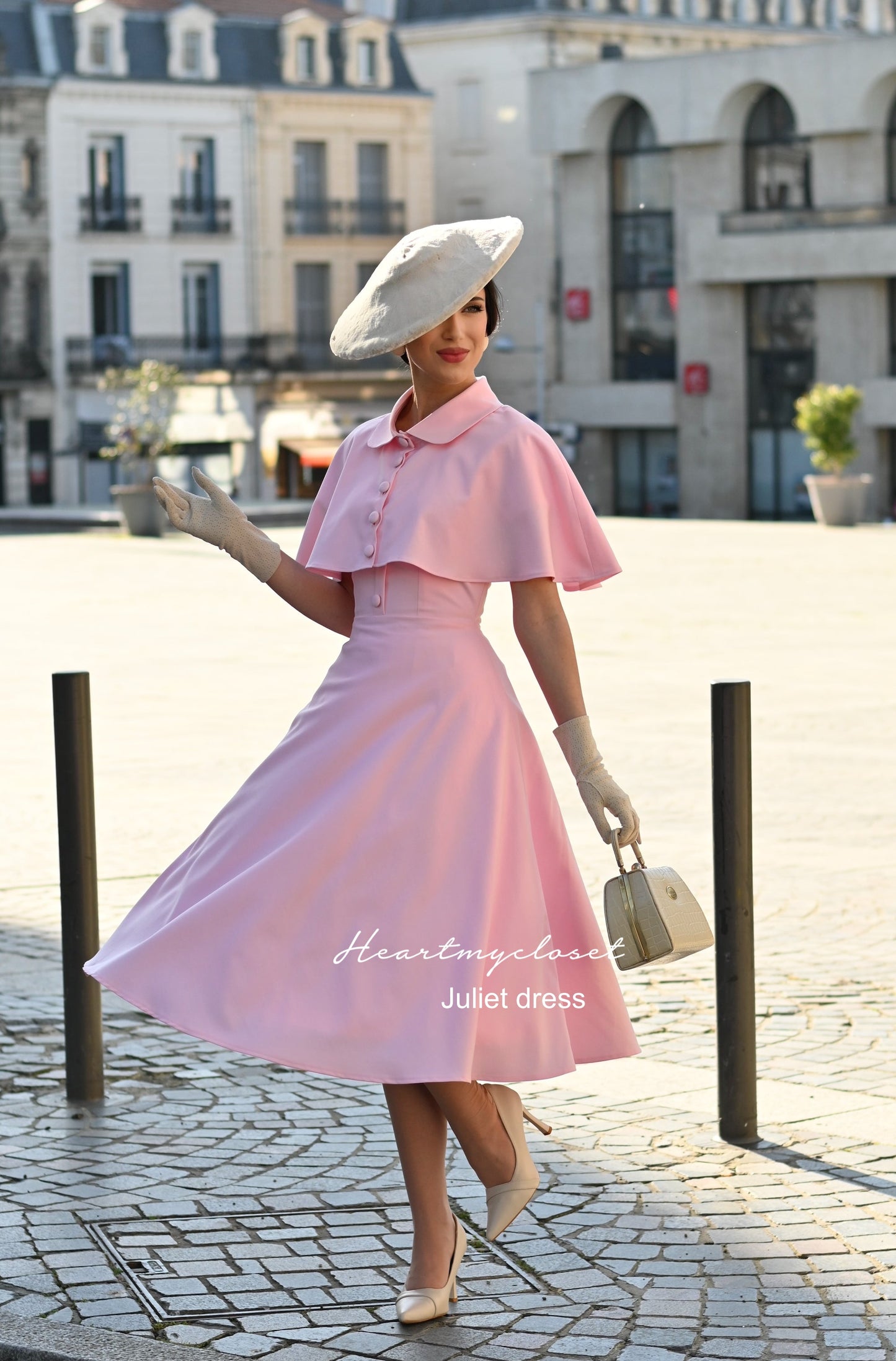 Juliet dress and cape- 40s 50s swing dress with matching cape