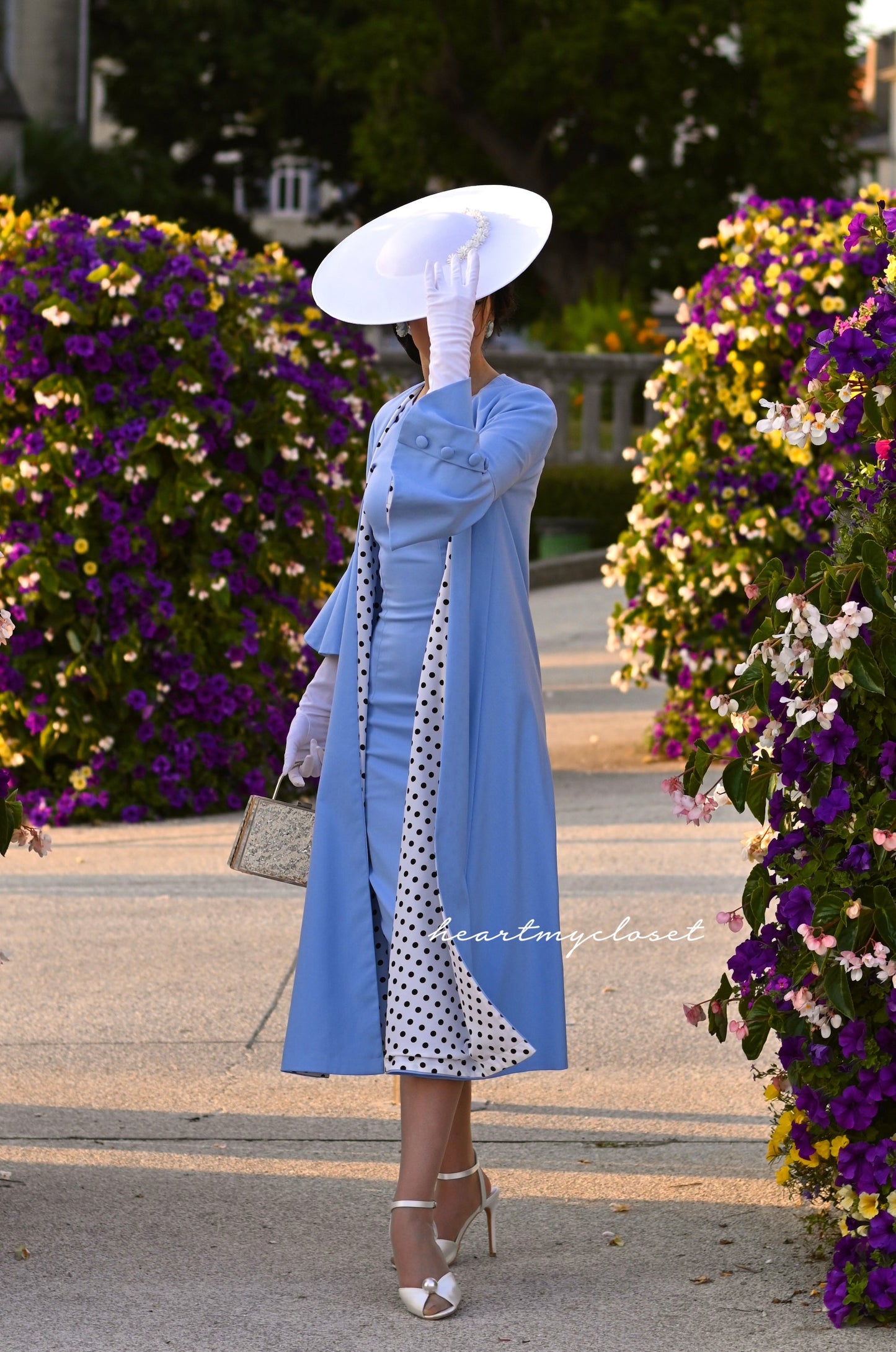 Kelly coat and dress baby blue- retro vintage inspired