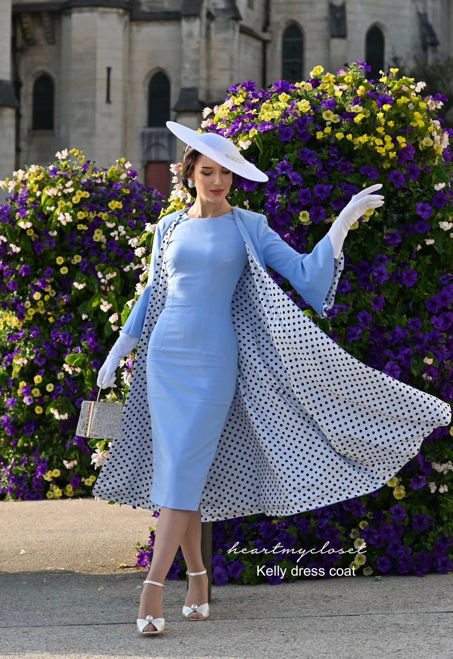 Kelly coat and dress baby blue- retro vintage inspired