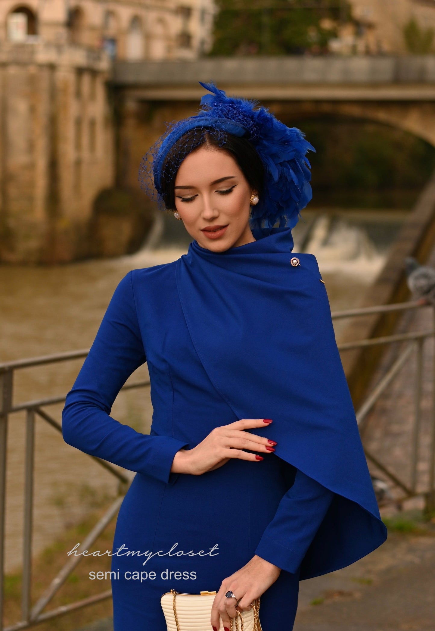 Semi Cape dress - Meghan duchess dress