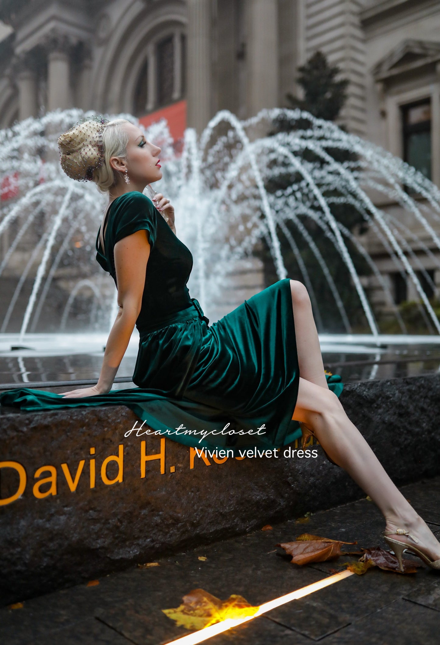 Vivien velvet pencil dress + removable skirt wrap