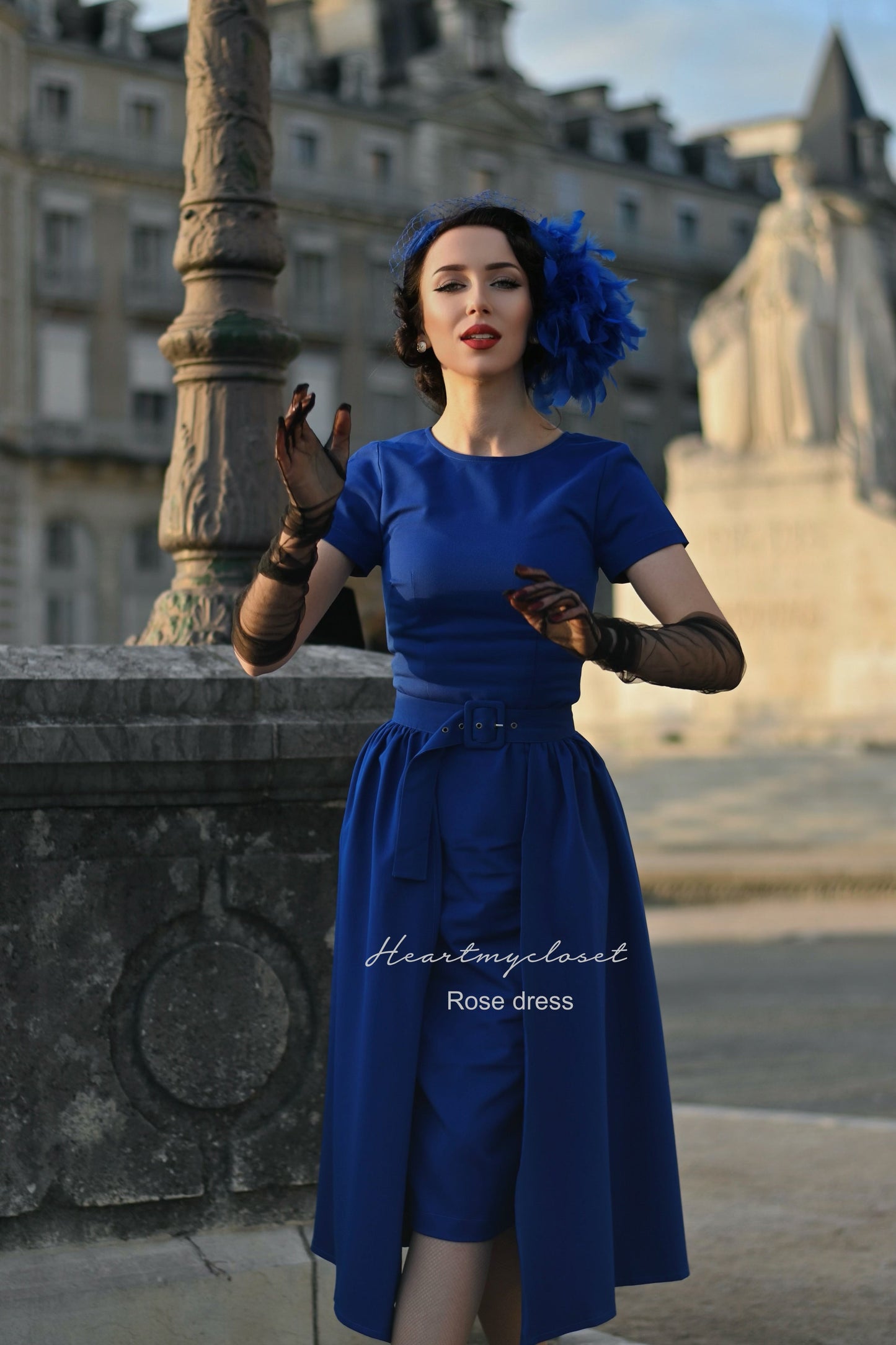 ROSE pencil dress + removable skirt wrap