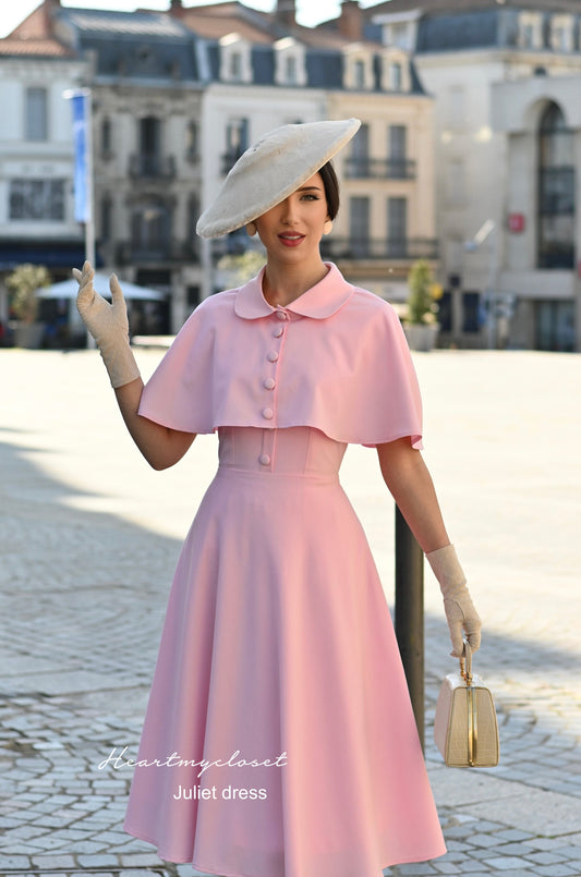 Juliet dress and cape- 40s 50s swing dress with matching cape