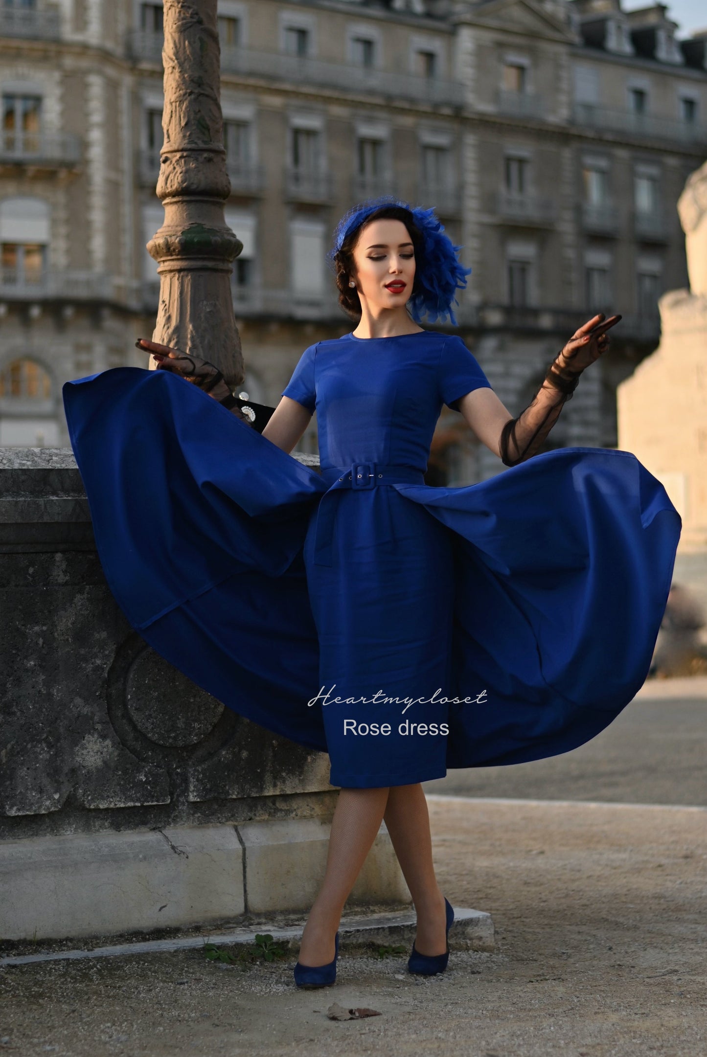 ROSE pencil dress + removable skirt wrap