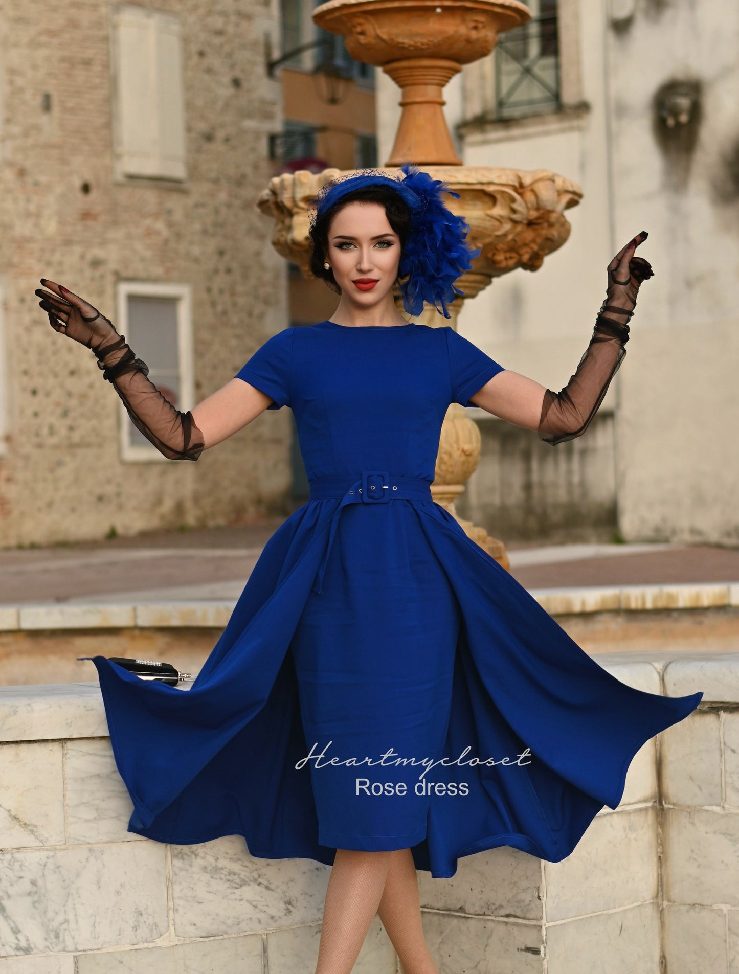 ROSE pencil dress + removable skirt wrap