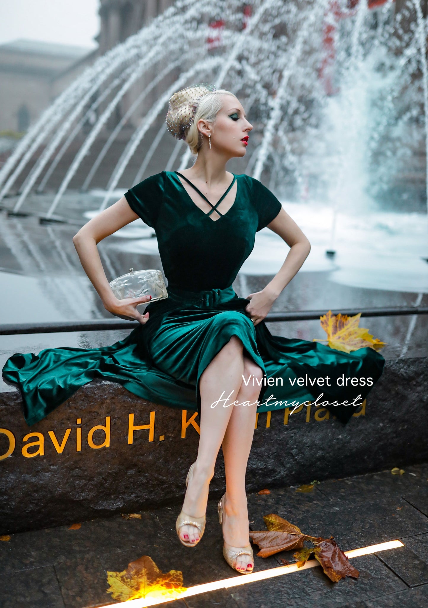 Vivien velvet pencil dress + removable skirt wrap